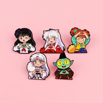 5PCS Cute Enamel Cartoon Pins - Fashion Brooch Lapel Badges for Coats, Clothing & Gift for Fans