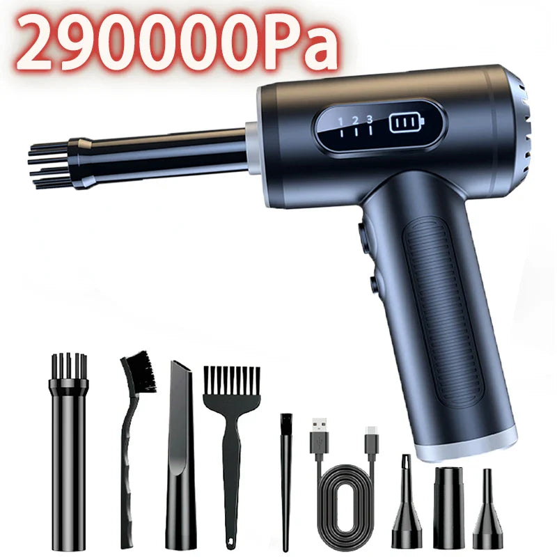 290000Pa Car Vacuum Cleaner - Strong Suction Handheld Cordless Vacuum for Car & Home, Wireless Robot Cleaning Appliance