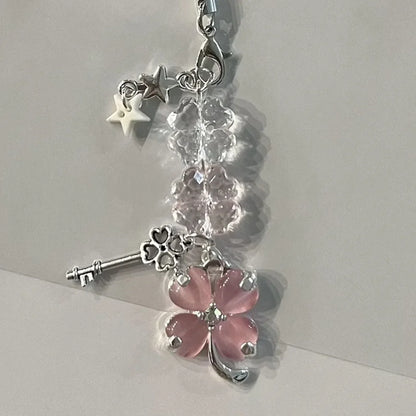 Lucky Leaf Phone Charm Pendant - Cute Key Chain Strap for Samsung Phone Case Bag Books Camera Accessories