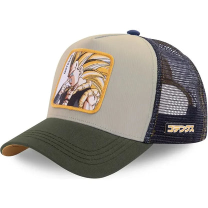 Dragon Ball Son Goku Cap - Embroidered Hip Hop Trucker Mesh Hat Adjustable Summer Travel Sun Visor for Men