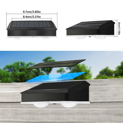 Solar LED Outdoor Wall Light - Waterproof Solar Powered Garden Lamp for Door Number, Balcony & Villa Decor