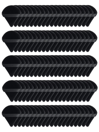 Black Triangle Makeup Puff - Soft Velvet Facial Sponge for Foundation Blending and Cosmetic Application
