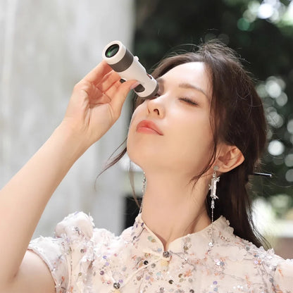 10-30x21 Zoom Mini Monocular Telescope - Compact Portable Spotting Scope for Camping, Hunting & Travel