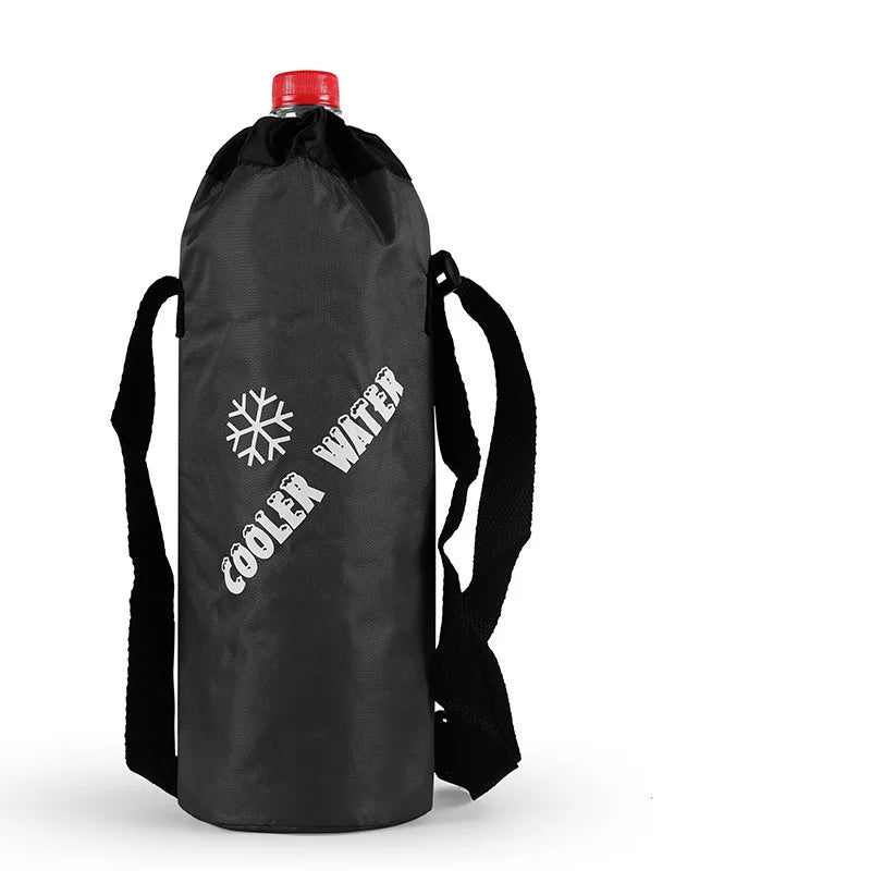 Universal Insulated Water Bottle Cooler Bag - Leakproof High Capacity Outdoor Bottle Pouch with Ice Pack