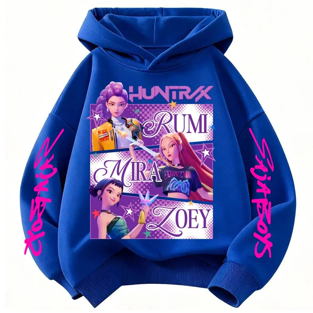 KPop Demon Hunters Huntrix Hoodie – Kids Fashion Sweatshirt for Girls & Boys, Spring Autumn Casual Tops