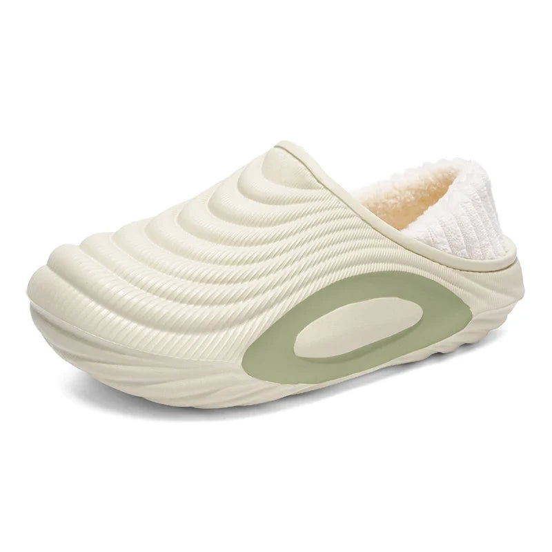 Unisex Winter Fluffy Slippers - Warm Cotton Indoor Home Shoes with Non Slip Sole