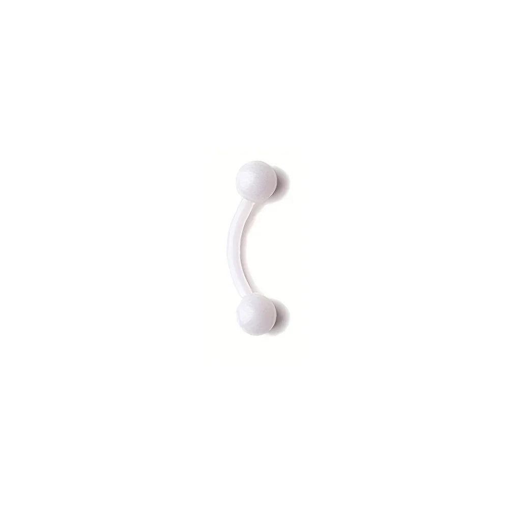 8mm Colorful Plastic Piercing Studs - Soft Lip, Nose & Cartilage Body Jewelry