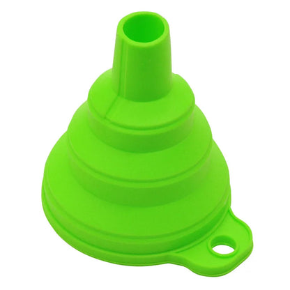 Mini Foldable Silicone Funnel - Collapsible Portable Funnel for Fuel, Oil, Beer & Kitchen Accessories