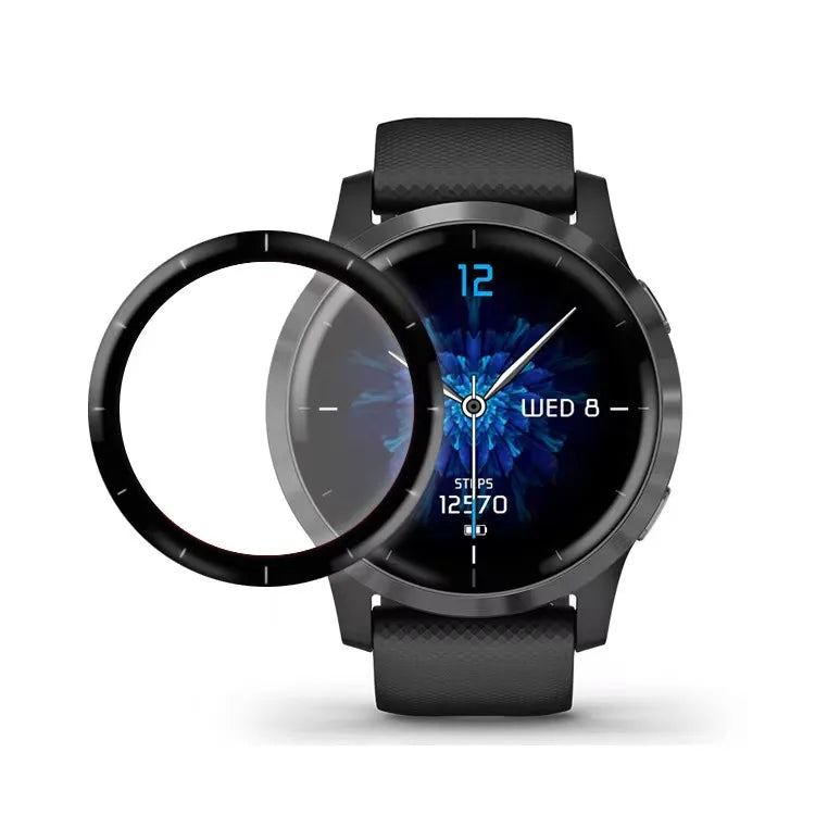3D Curved Screen Protector Film – Clear TPU Full Cover for Garmin Venu 2 Plus, Venu 2S, Vivoactive 4/4S