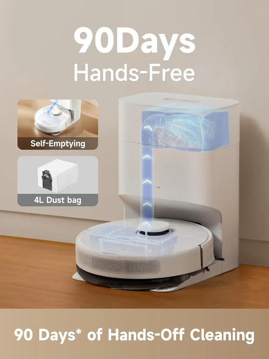 D10 Plus Gen 2 Robot Vacuum & Mop - Self Emptying Base, 6000Pa Suction and LiDAR Smart Navigation