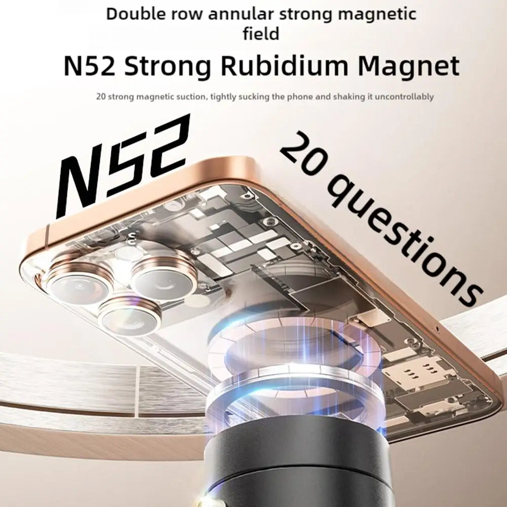 Vacuum Adsorption Magnetic Phone Mount – Double-Sided Hands-Free Magnetic Holder for Car, Gym, Mirror, Smooth Surfaces
