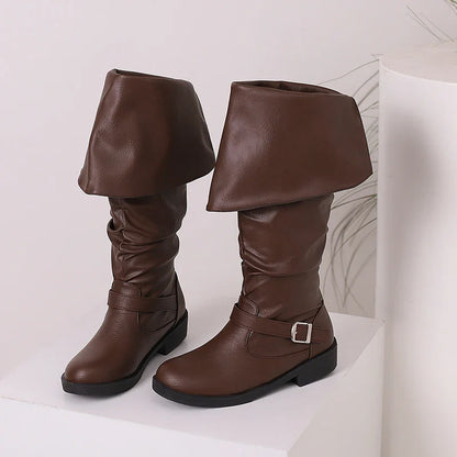 Medieval Leather Boots – Jack Sparrow Renaissance Half-Haddock Shoes, LARP Pirate Warrior Vintage Jackboots for Adults