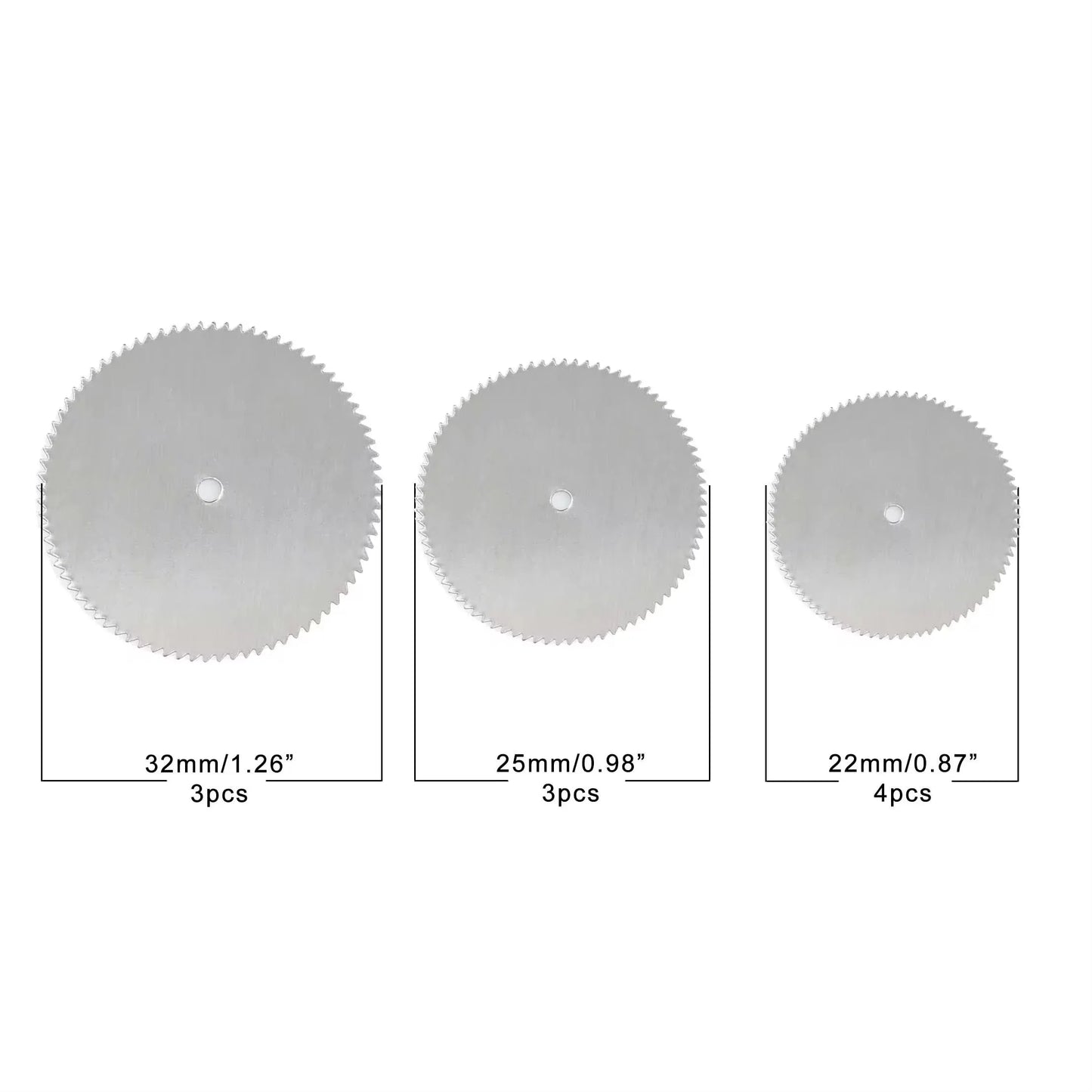 11PCS Mini Circular Saw Blade Set – Precision Cutting Discs with Adapter Rod for Wood & Metal (22–32mm)