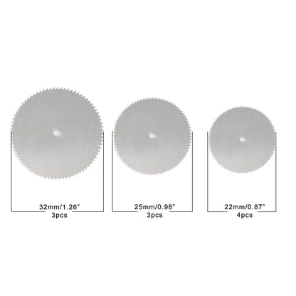 11PCS Mini Circular Saw Blade Set – Precision Cutting Discs with Adapter Rod for Wood & Metal (22–32mm)