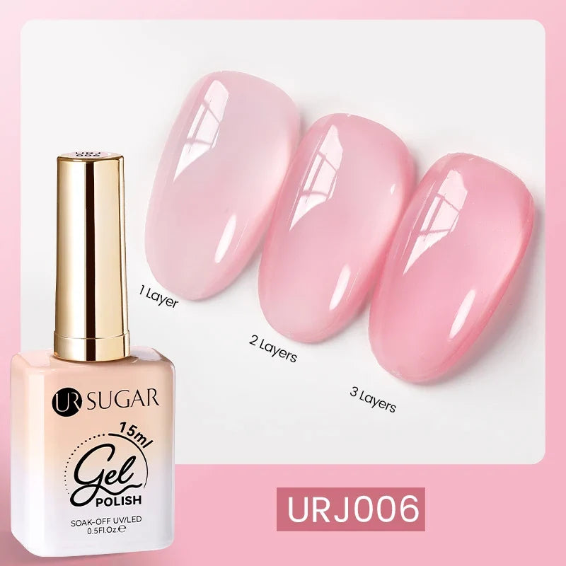 UR SUGAR Champagne Gold Silver Reflective Glitter Gel Nail Polish 15ml - Semi-Permanent Soak Off UV Manicure Art Varnish