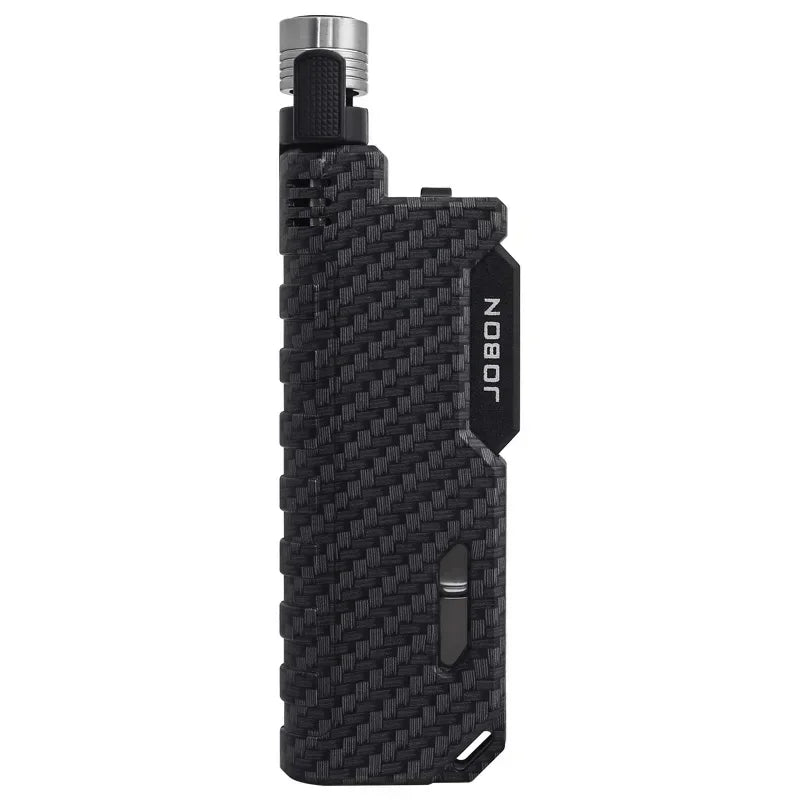 JOBON Outdoor Camping Blue Flame Lighter — Retractable Lever Ignition with Visual Window, Windproof Gadget for Men
