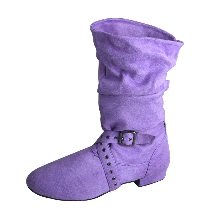 Wedopus Women’s Customized Western Dance Boots – Black Cowboy Heel Boots with Suede Sole for Urban & Ballroom Dancing
