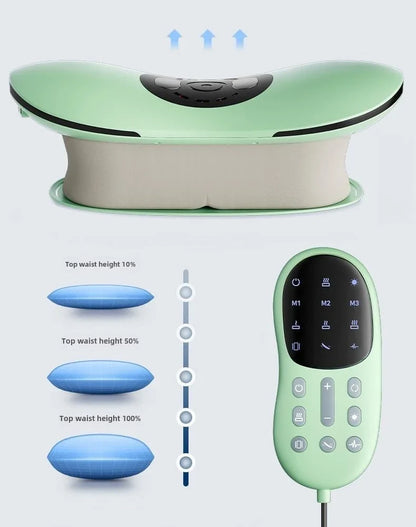 Electric Lumbar Traction Device Massager – Adjustable Intensity with Heat Function, Inflatable Back Stretcher