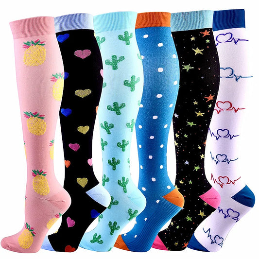 Compression Stockings for Men & Women - Edema Varicose Vein Support Sports Running Pressure Socks