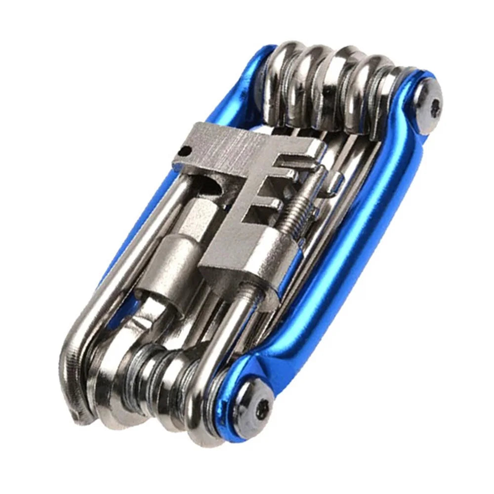 10-in-1 Multifunction Bicycle Repair Kit – MTB Bike Wrench, Screwdriver, Chain & Spoke Tools