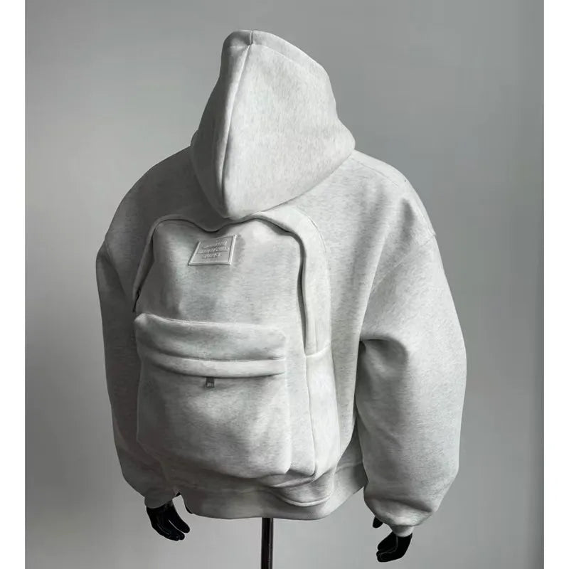 Y2K 3D Backpack Hoodie – Retro Punk Loose Streetwear Jacket for Men