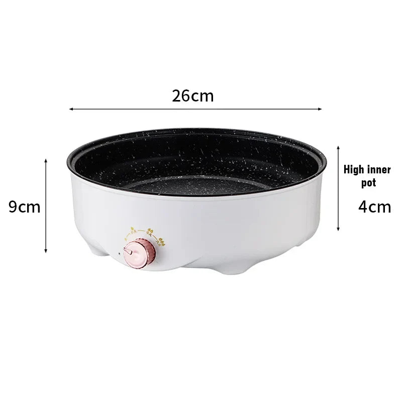 220V Electric Multi Cooker Frying Pan - Non-Stick BBQ Grill, Steak, Fish & Omelette Cooking Machine for Home Kitchen