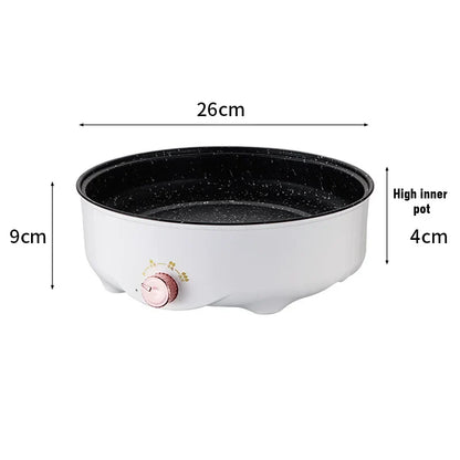 220V Electric Multi Cooker Frying Pan - Non-Stick BBQ Grill, Steak, Fish & Omelette Cooking Machine for Home Kitchen