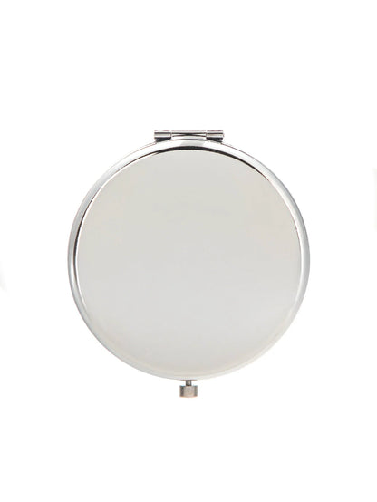 Double-Sided Round Compact Mirror - Portable Pocket Travel Makeup & Magnifying Beauty Mirror