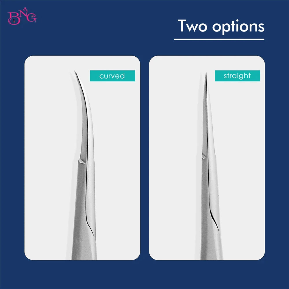 BNG Stainless Steel Cuticle Nipper & Dead Skin Remover Pliers – Straight Manicure & Eyebrow Scissors Beauty Tools