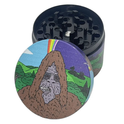 50mm Metal Gorilla Herb Grinder – 4-Layer Manual Spice, Pepper & Tobacco Mill for Cigarette Smoking Accessories