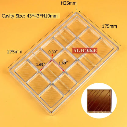 3D Polycarbonate Chocolate Mold - Sphere Diamond Chocolate Bomb & Bonbon Baking Mold for Professional Candy Making