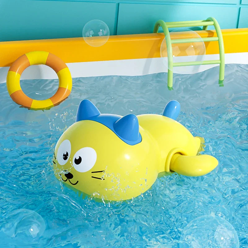 Baby Bath Toys Clockwork Swimming Animals – Cute Kids Bath & Shower Water Play Toys for Bathtub Fun and Learning