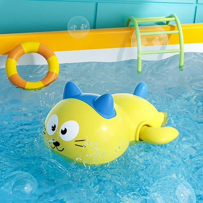 Baby Bath Toys Clockwork Swimming Animals – Cute Kids Bath & Shower Water Play Toys for Bathtub Fun and Learning