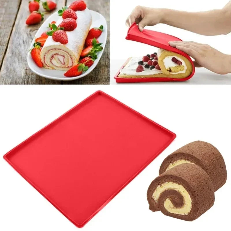 Non-Stick Silicone Baking Mat - Reusable Macaron, Swiss Roll & Pastry Baking Sheet