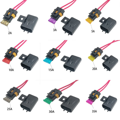 2A-30A Car Fuse & Waterproof Fuse Holder – 12V Auto Vehicle, RV, Truck, Trailer Modified Fuse Socket