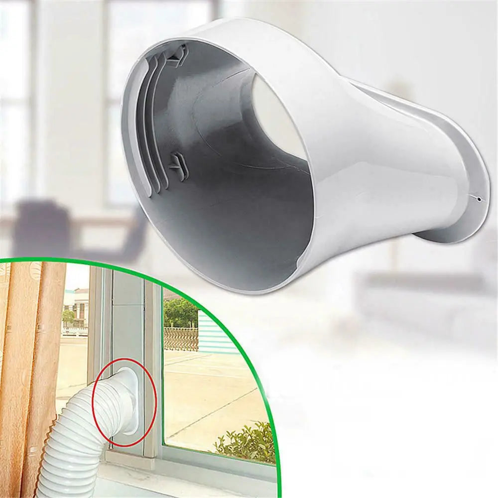 1/2PCS Adjustable Portable AC Window Kit – Slide Plate & Exhaust Hose Connector with Wind Shield Adapter