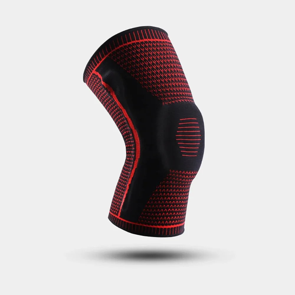 Silicone Knee Pads Strap – Patella & Meniscus Support Compression Brace for Running and Sports
