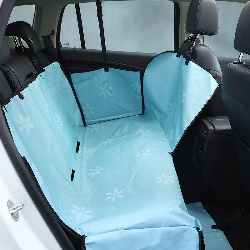 Waterproof Dog Car Seat Cover - Pet Travel Hammock Mat for Small, Medium & Large Dogs with Rear Seat Protection
