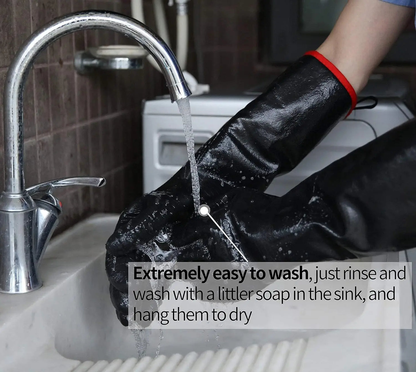 Heat Resistant BBQ Gloves - Waterproof Long Sleeve Fireproof Grill, Oven, Fryer & Smoker Gloves