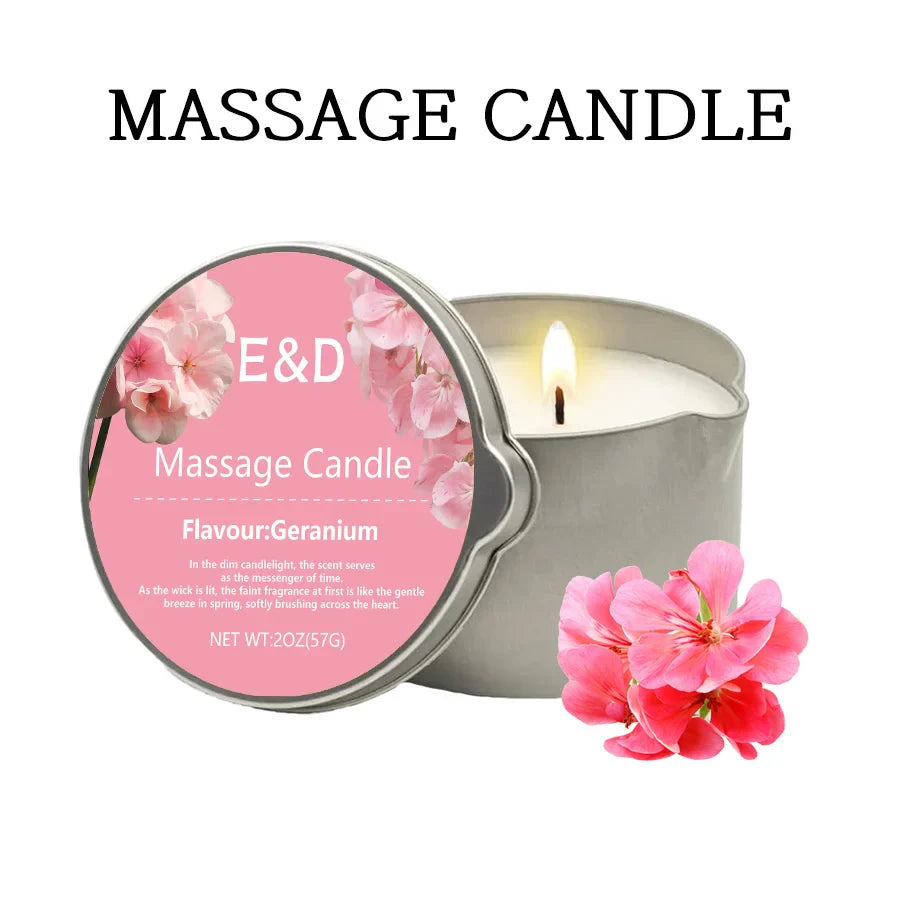 Massage Oil Candle – Aromatherapy Stress Relief Scented Candle for Skin Moisturizing & Spa Relaxation Luxury Home Wellness Candle