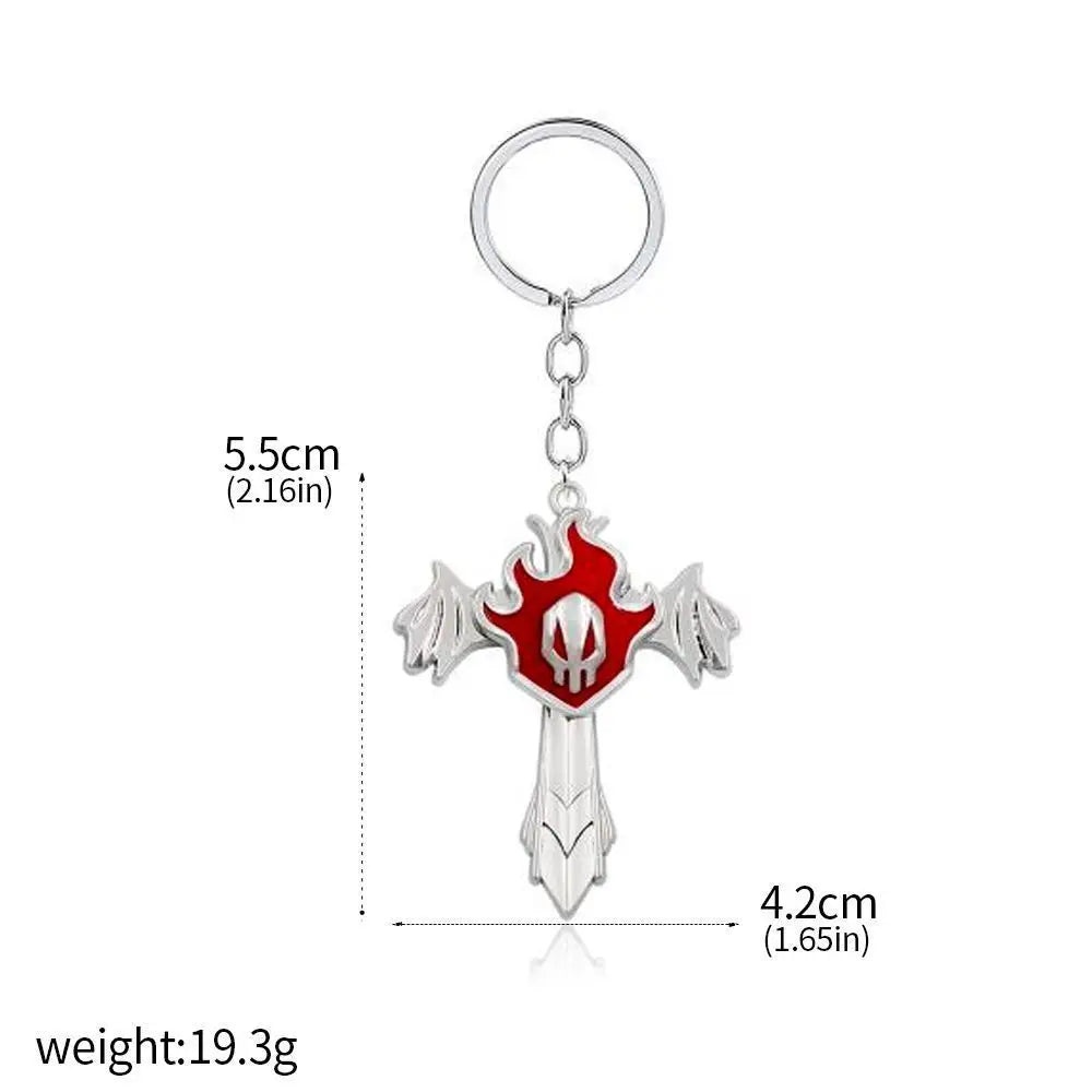 Bleach Ichigo Kurosaki Keychain Necklace - Anime Cosplay Pendant Charm for Men & Women Backpack Jewelry Gift