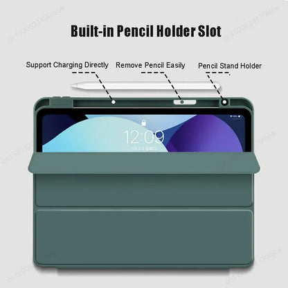 iPad Protective Case with Pencil Holder - Magnetic Cover for iPad Pro 11 12.9 13 Inch and iPad Air 10.9 11 Inch Models