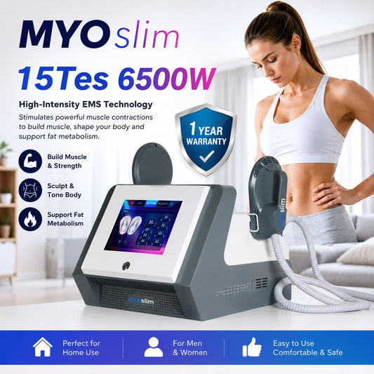 Professional EMS Body Sculpting Machine - 6500W Muscle Stimulation Beauty Equipment for Waist Hip Abdomen Body Shaping