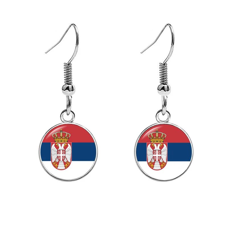 France National Flag Earrings - Multicolor Country Flag Jewelry for Women, Travel Pride & Celebration Gifts
