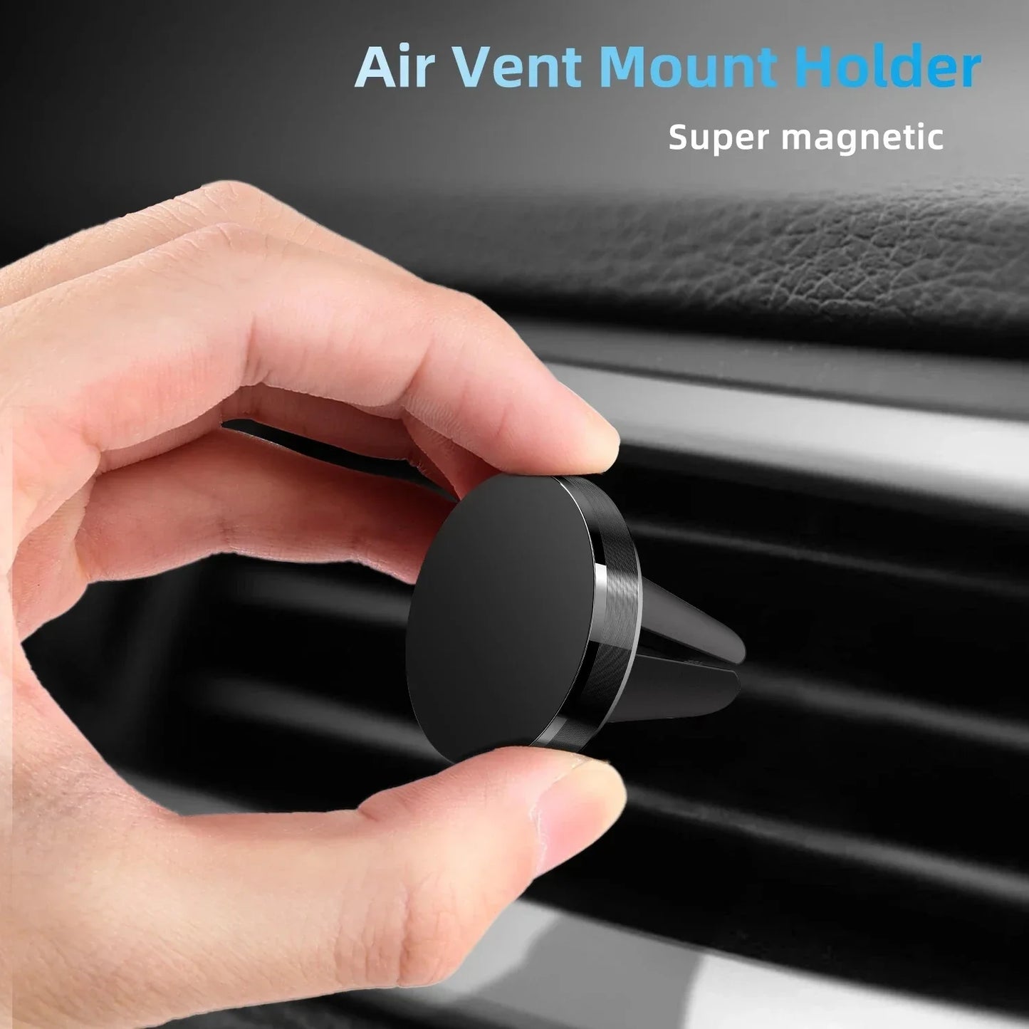 Magnetic Car Phone Holder - Air Vent Smartphone Mount Stand for iPhone, Samsung, Xiaomi & GPS Devices