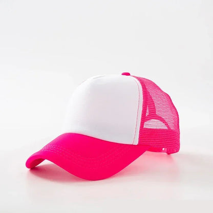 Custom Logo Trucker Hat - Adjustable Polyester Mesh Baseball Cap for Men & Women