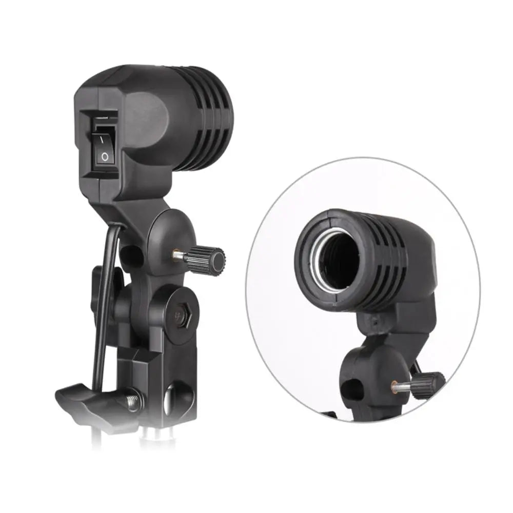 E27 Light Bulb Stand - 1.8m Cable Socket Holder with Umbrella Mount for Photography Lighting Setup