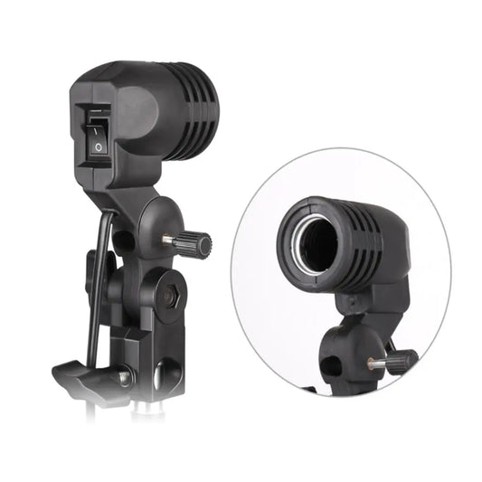 E27 Light Bulb Stand - 1.8m Cable Socket Holder with Umbrella Mount for Photography Lighting Setup