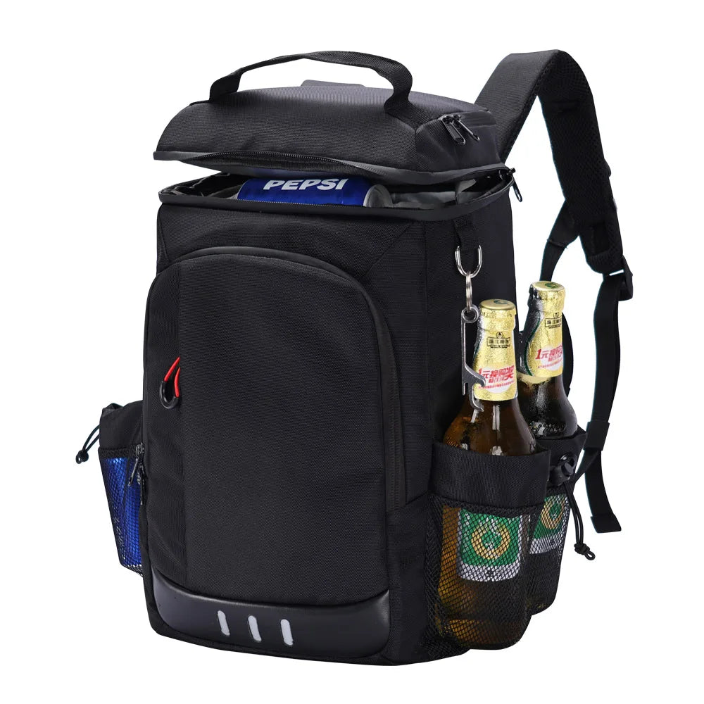 Large Capacity Picnic Cooler Backpack - Insulated Leakproof Lunch Bag with Bottle Opener for Camping, Hiking & Travel