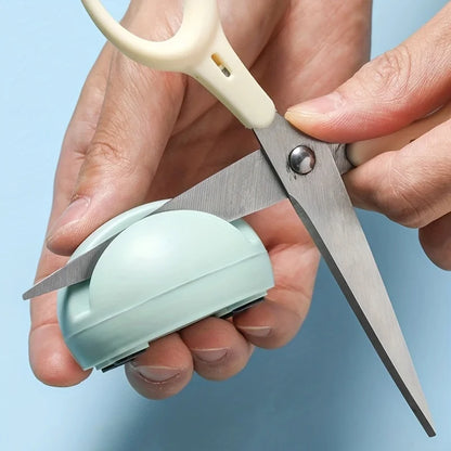 Kitchen Knife Sharpener — Mini Portable Multifunction Sharpening Stone, Cartoon Frog Ear Design for Household and Outdoor Use